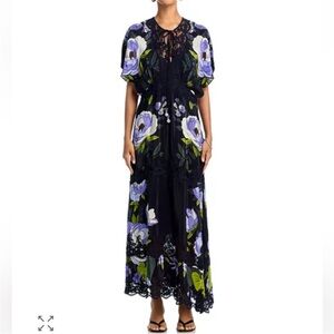 Farm Rio Floral Lace Maxi Dress